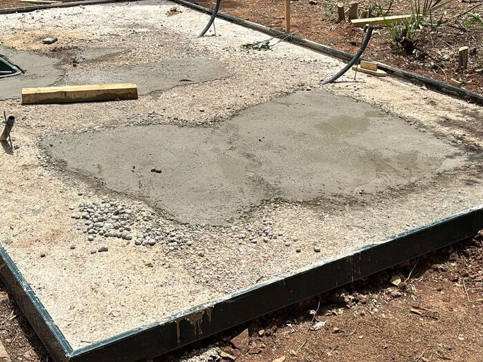 Solera de hormigón terminada